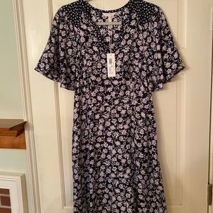 Rebecca Taylor Fleur Mix Silk-blend Casual Maxi Dress